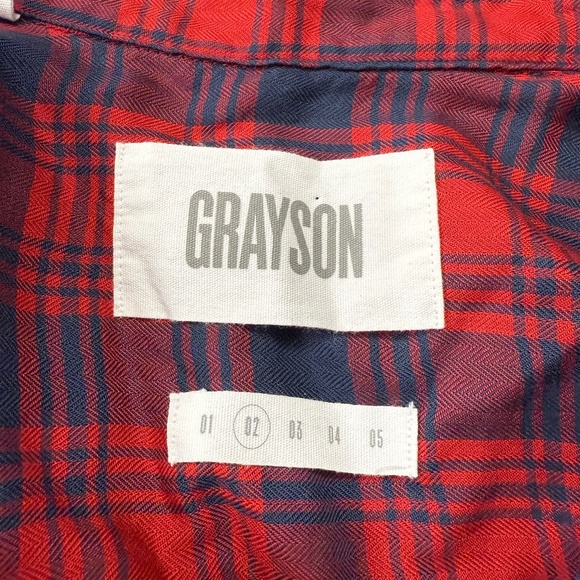 Grayson by Frank & Eileen the Artist Short Sleeve Shirt Dress Plaid Boho Prep S - Picture 2 of 8